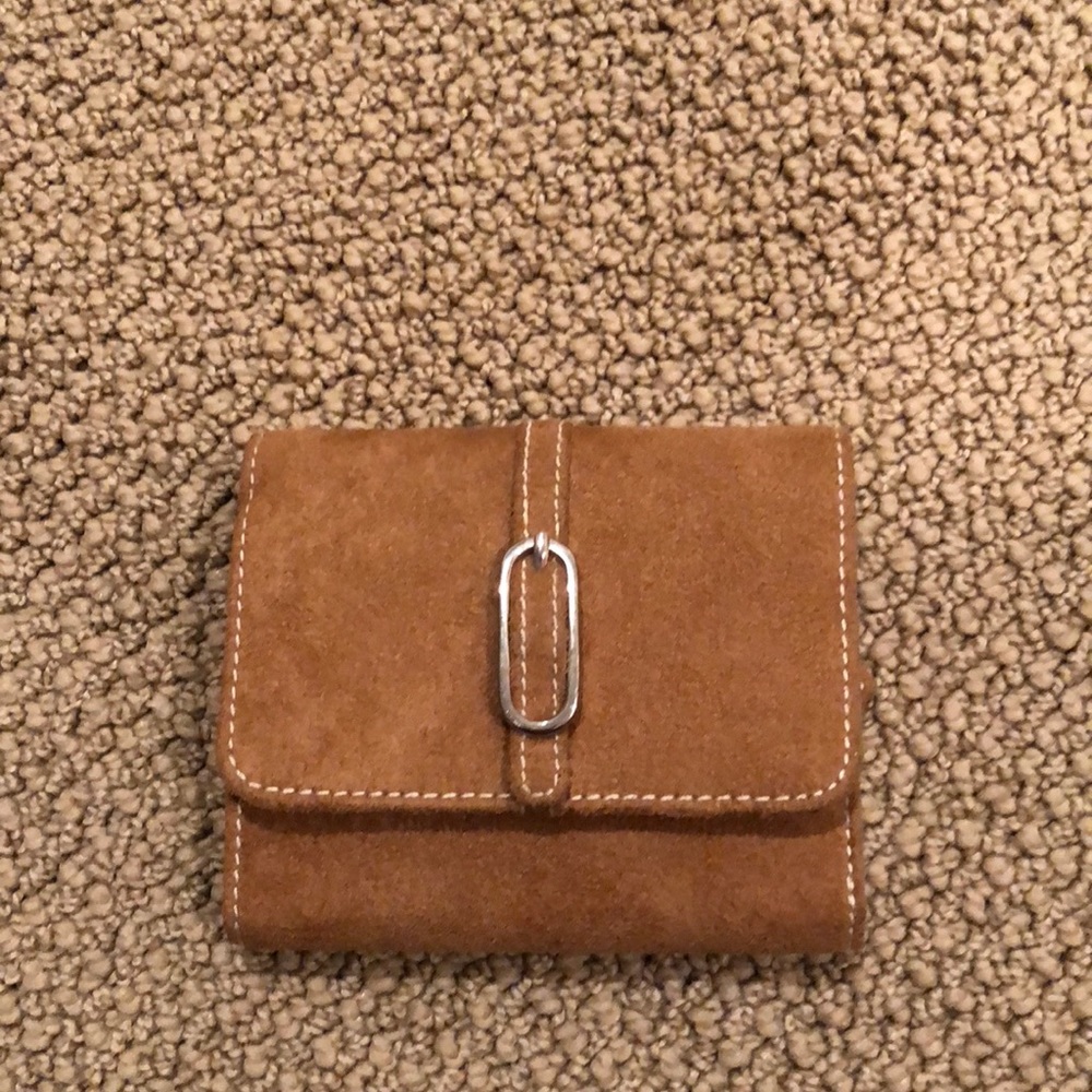 Tan suede wallet